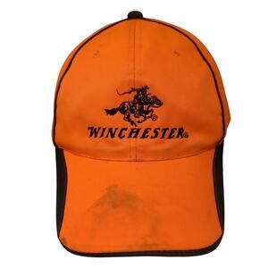 Winchester Slideback Hat Orange One Size Adjustable Embroidered Logo